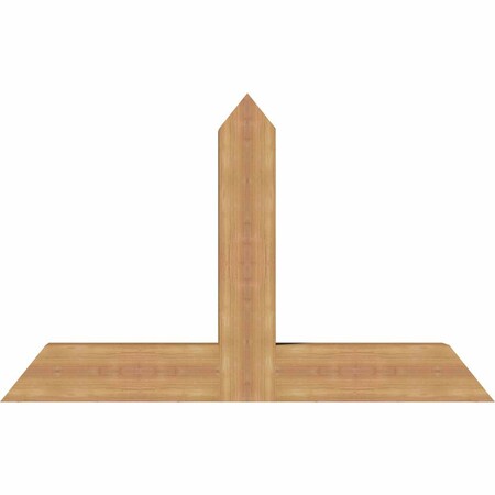 Ekena Millwork Portland Timber Gable Bracket, Western Red Cedar, 48"W x 30"H x 5 1/2"D x 5 1/2"F, 15/12 Pitch GBW048X30X0606POR00SWR